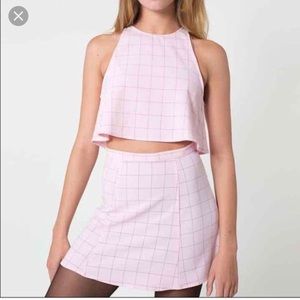 AMERICAN APPAREL PINK GRID SET